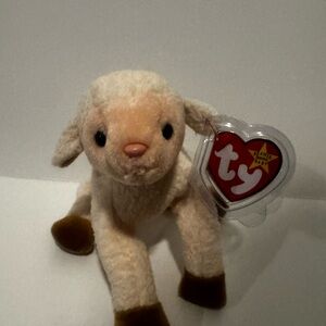 Ty Ewey Plush with Cream and Brown Fur